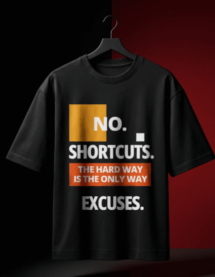 No Shortcuts. No Excuses. Oversized T-Shirt |  Unisex Streetwear | Mindset Apparel | OpsMind