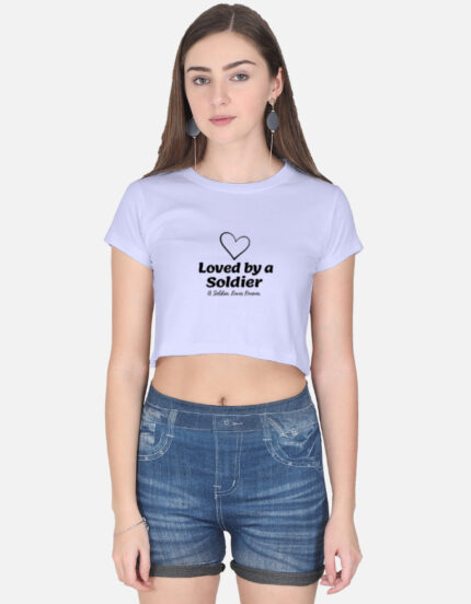 Crop Top Loved by a Soldier - tee